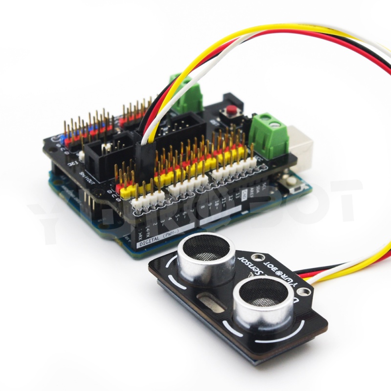 (SKUSEN080802)Arduino超声波传感器 超声波测距模块连线.jpg